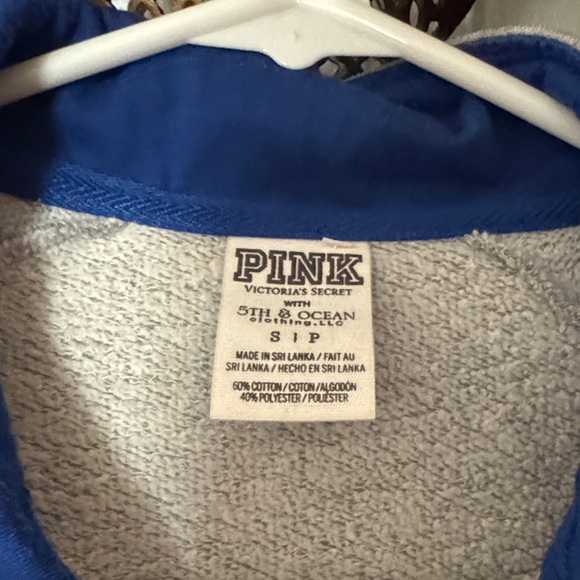 VS PINK Gray and Blue LA Half-Zip Sweater - Picture 2 of 6